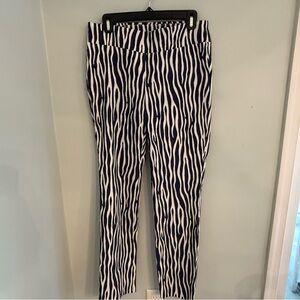 J McLaughlin Masie Pants- Blue and White Size 10